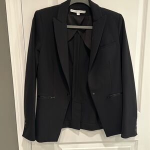 Veronica Beard Scuba Black Dickie Jacket Size 6